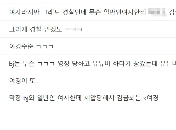 신고받고 출동한 여경 폭행 뒤 감금한 BJ 징역 1년