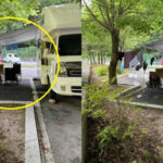 “주차장 3칸이나 쓰면서 빨래까지 널고”…계곡 주차장서 며칠동안 알박기 한 캠핑카 논란