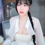시스루 저고리 풀어헤친 수련수련 레전드 복장