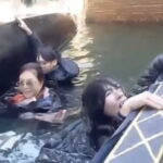 베네치아에서 곤돌라 뱃사공 지시 어긴 관광객들, 큰코 다치다