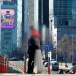 강남 도로 한복판에서 위험천만 웨딩 촬영한 간 큰 예비 부부…