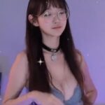 안경+레이스브라렛+목초커 조합 둘기얏 매력 뿜뿜