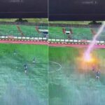 축구 경기 도중 ‘번쩍’… 인도네시아 선수, 벼락 맞고 사망(영상)