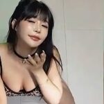 (천장캠) BJ 하루 호피무늬 끈나시 입고 ㅗㅜㅑ