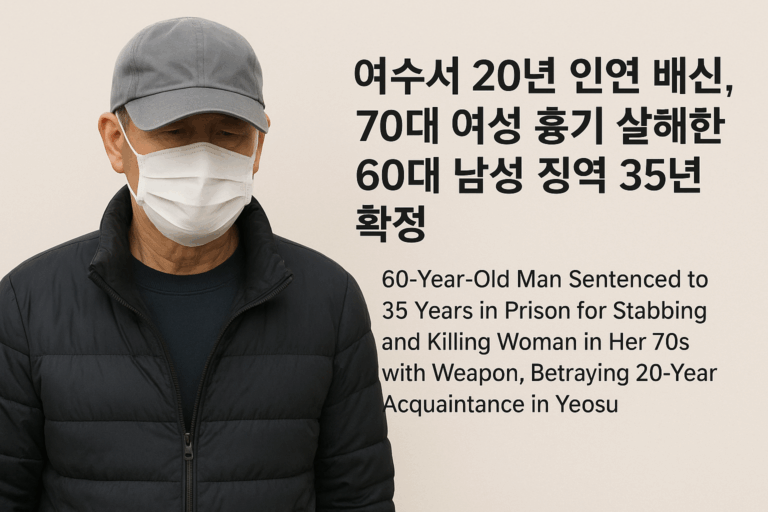 여수서 20년 인연 배신 여성 흉기 살해한 남성 징역 35년 확정